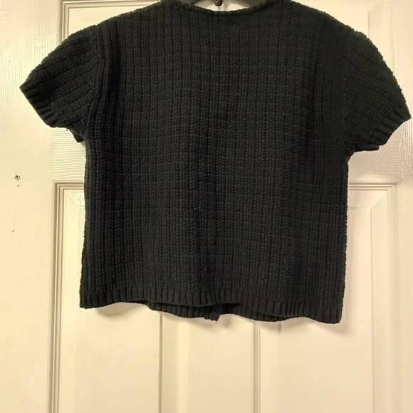 H&M Black Knit Cardigan with Gold Accents - Picture 8 of 8